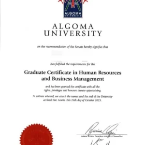 加拿大阿尔哥玛大学毕业证书Algoma University照片