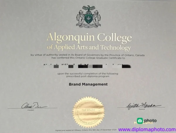 加拿大亚岗昆学院毕业证书Algonquin College照片
