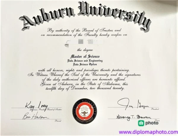美国奥本大学毕业证书Auburn University照片