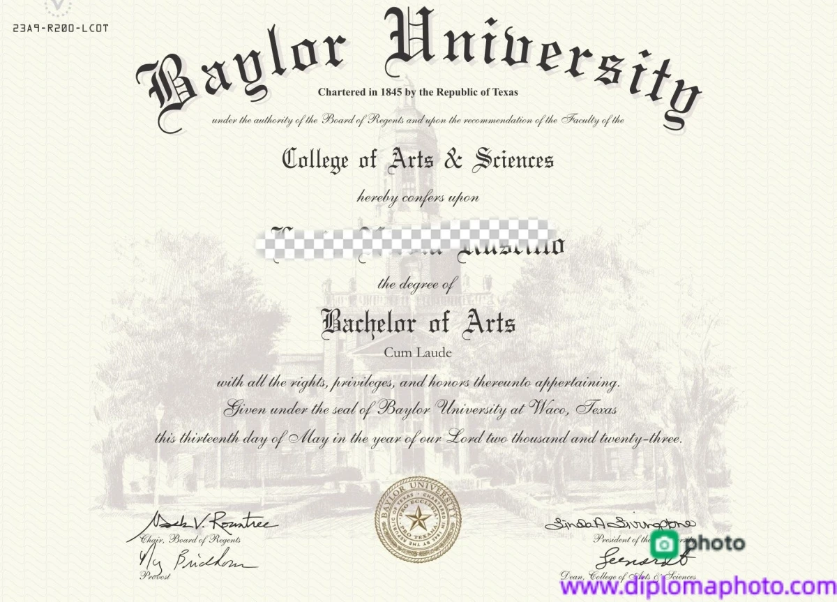 美国贝勒大学毕业证书Baylor University照片