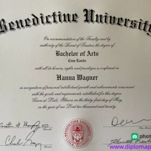 美国班尼迪克大学毕业证书Benedictine University照片