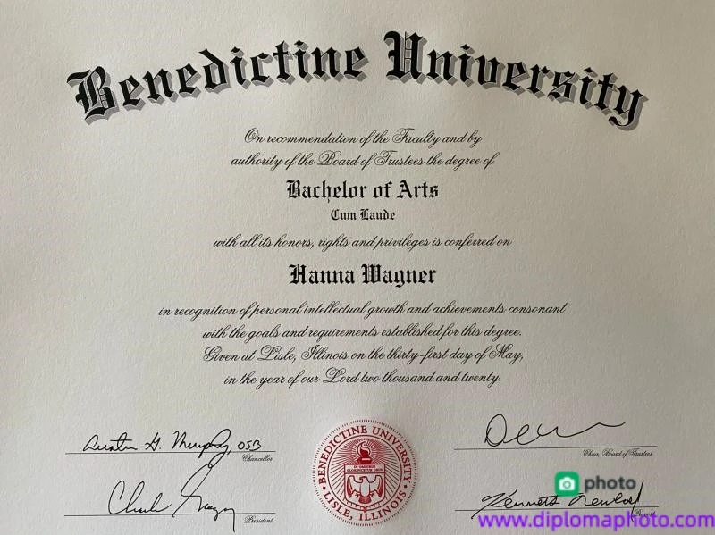 美国班尼迪克大学毕业证书Benedictine University照片