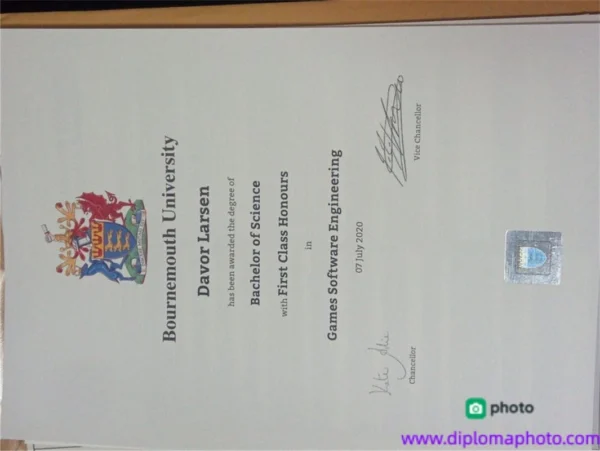 英国伯恩茅斯大学毕业证书Bournemouth University照片