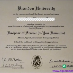 加拿大布兰登大学毕业证书Brandon University照片