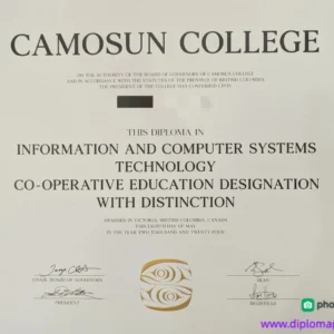 加拿大卡莫森学院毕业证书Camosun College照片