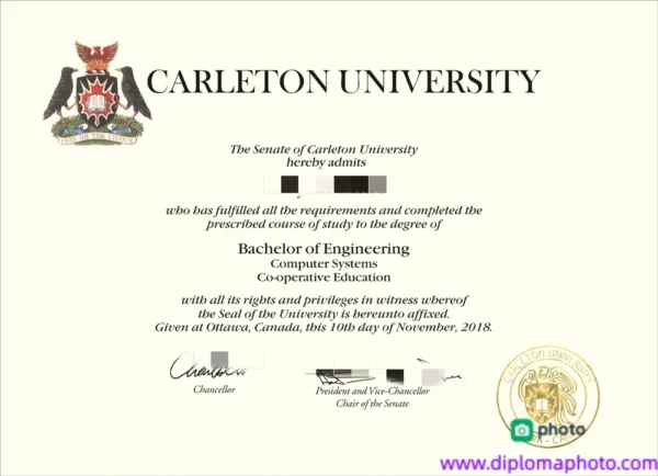 加拿大卡尔顿大学毕业证书Carleton University照片