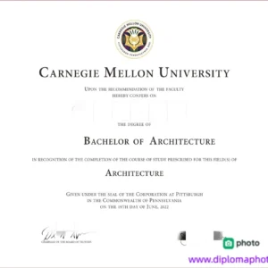 美国卡耐基梅隆大学毕业证书Carnegie Mellon University照片