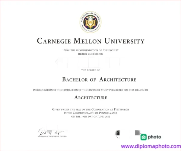 美国卡耐基梅隆大学毕业证书Carnegie Mellon University照片