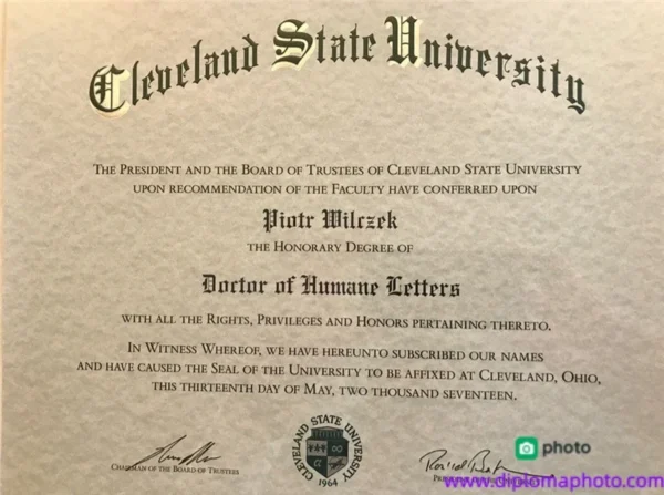 美国克利夫兰州立大学毕业证书Cleveland State University照片