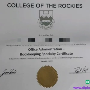 加拿大落基山学院毕业证书College of the Rockies照片