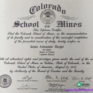 美国科罗拉多矿业学院毕业证书Colorado School of Mines照片