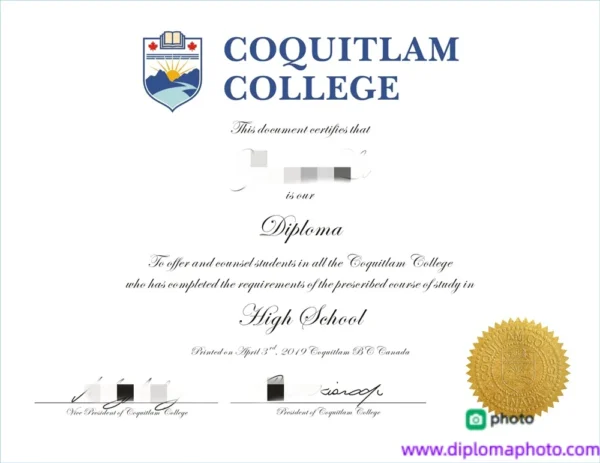加拿大高贵林学院毕业证书Coquitlam College照片