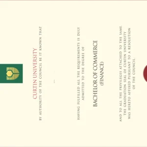 澳洲科廷大学毕业证书Curtin University照片