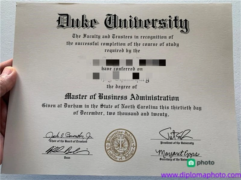 美国杜克大学毕业证书Duke University照片