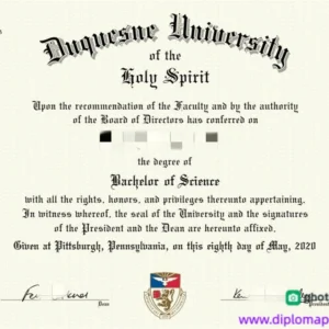 美国杜肯大学毕业证书Duquesne University照片