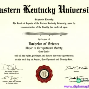 美国东肯塔基大学毕业证书Eastern Kentucky University照片