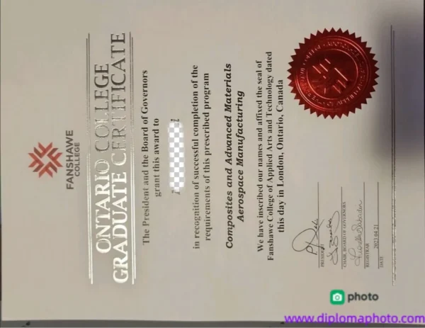 加拿大范莎学院毕业证书Fanshawe College照片
