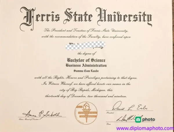 美国费里斯州立大学毕业证书Ferris State University照片
