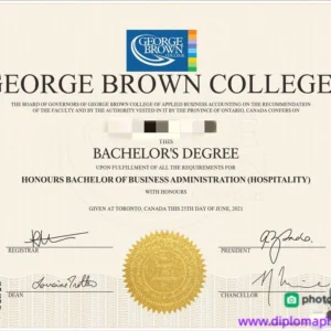 加拿大乔治布朗学院毕业证书George Brown College照片