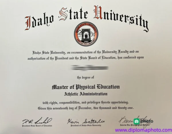 美国爱达荷州立大学毕业证书Idaho State University照片