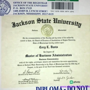美国杰克逊州立大学毕业证书Jackson State University照片