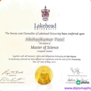 加拿大湖首大学毕业证书Lakehead University照片