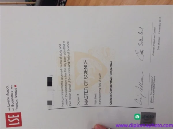 英国伦敦政治经济学院毕业证书London School of Economics and Political Science照片