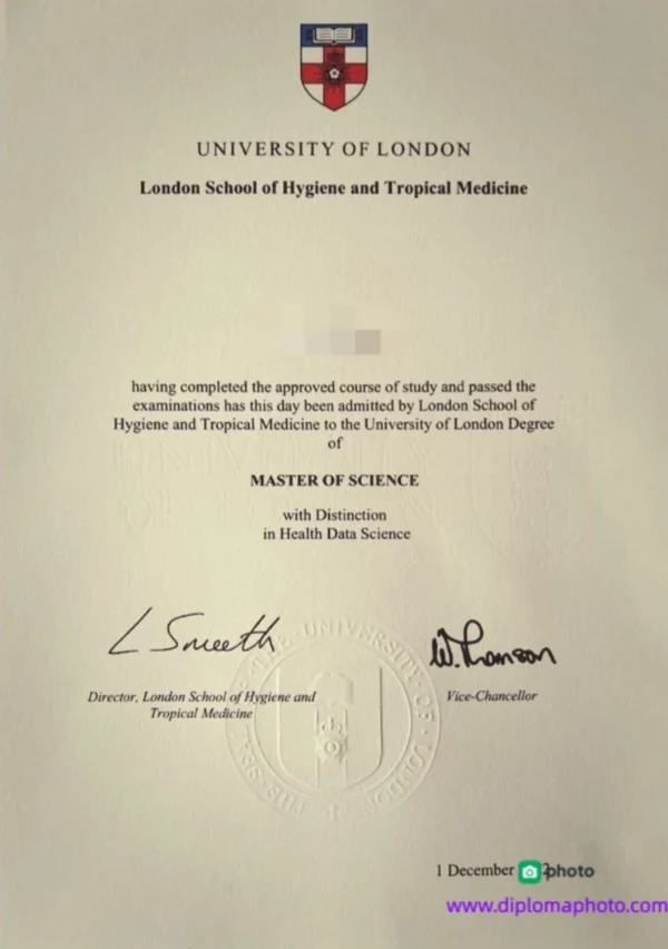 英国伦敦卫生与热带医学院毕业证书London School of Hygiene and Tropical Medicine照片