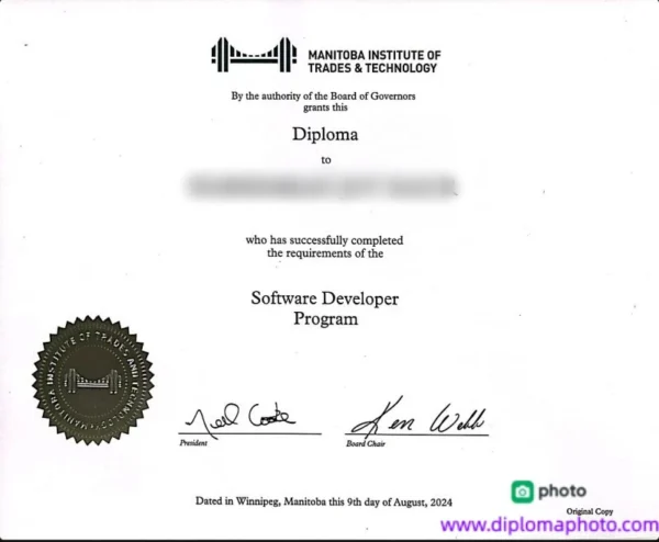 加拿大曼尼托巴技术学院毕业证书Manitoba Institute of Trades and Technology照片