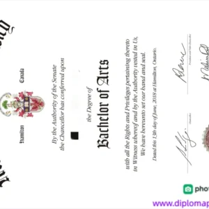 加拿大麦克马斯特大学毕业证书McMaster University照片