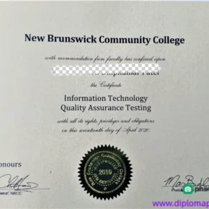 加拿大新不伦瑞克社区学院毕业证书New Brunswick Community College照片