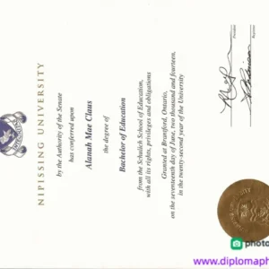 加拿大尼皮辛大学毕业证书Nipissing University照片