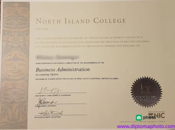 加拿大北岛学院毕业证书North Island College照片