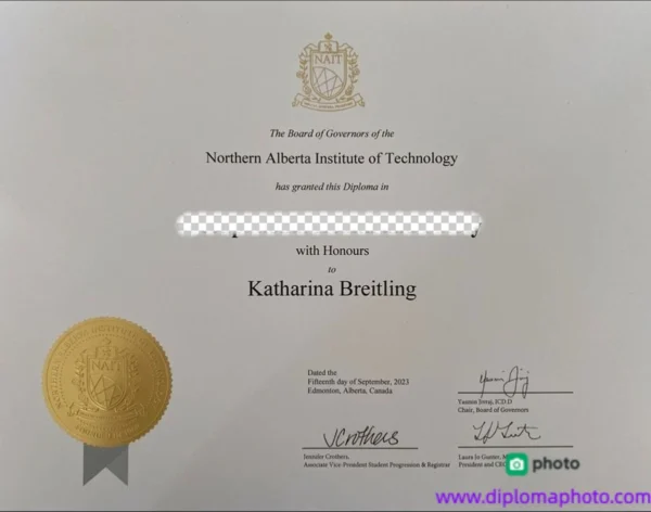 加拿大北阿尔伯塔理工学院毕业证书Northern Alberta Institute of Technology照片