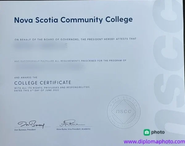 加拿大新斯科舍社区学院毕业证书Nova Scotia Community College照片