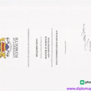 英国普利茅斯大学毕业证书Plymouth University照片