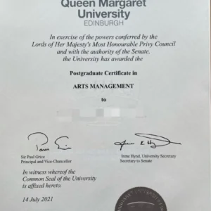 英国爱丁堡玛格丽特女王大学毕业证书Queen Margaret University Edinburgh照片
