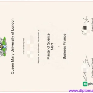 英国伦敦玛丽女王大学毕业证书Queen Mary University of London照片