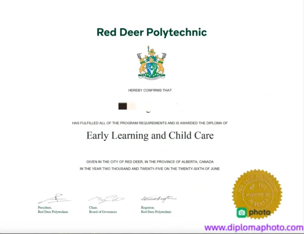 加拿大红鹿学院毕业证书Red Deer College照片
