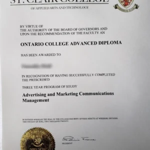 加拿大圣克莱尔学院毕业证书St. Clair College照片