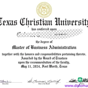 美国德克萨斯基督教大学毕业证书Texas Christian University照片