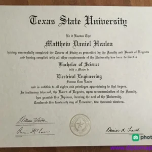 美国德克萨斯州立大学毕业证书Texas State University照片