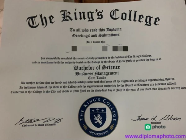 加拿大国王大学毕业证书The King's University照片