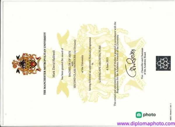英国切斯特大学毕业证书University of Chester照片