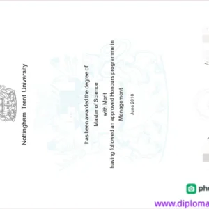 英国诺丁汉特伦特大学毕业证书The Nottingham Trent University照片