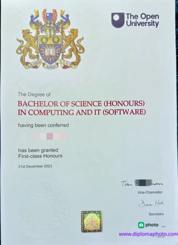 英国开放大学毕业证书The Open University照片