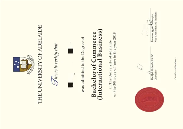 澳洲阿德莱德大学毕业证书The University of Adelaide照片