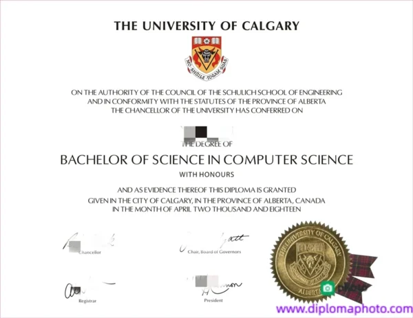 加拿大卡尔加里大学毕业证书The University of Calgary照片