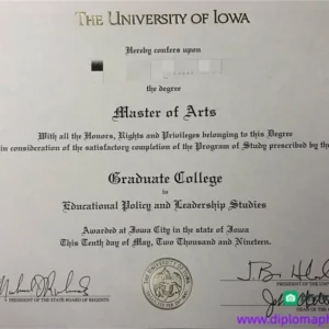 美国爱荷华大学毕业证书The University of Iowa照片