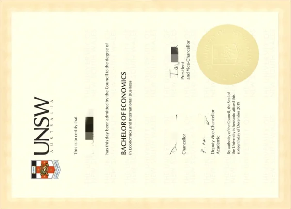 澳洲新南威尔士大学毕业证书The University of New South Wales照片